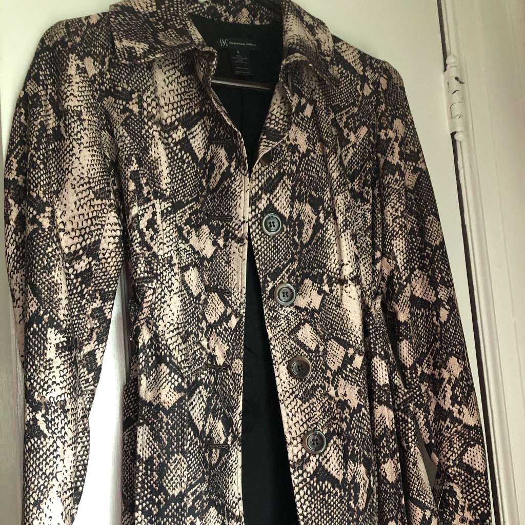 Inc Raincoat. Mint Condition Python Print